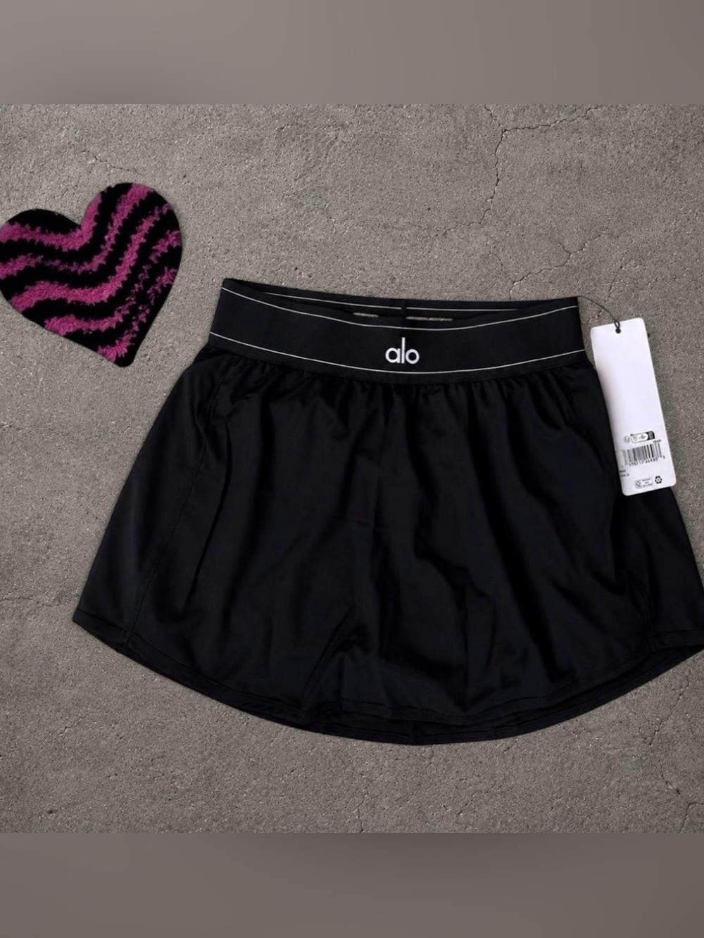 ALO Yoga Black Match Point Athletic Skirt